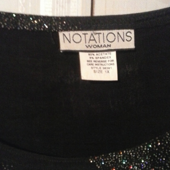 HOST PICK* WOMAN BLACK with SILVER GLITTER TOP - Picture 2 of 5